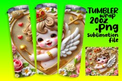 STUNNING 20oz PNG Tumbler Template , 3D Cupid Product Image 1