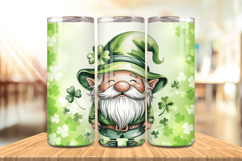 Cute Leprechaun Gnome Tumbler Wrap PNG Sublimation Design Product Image 1