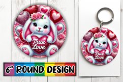 Playful Circle Car Coaster Design, Valentines Product Image 1