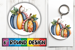 Blissful Round Coasters for Gifts, Pumpkin Watercolor Product Image 1