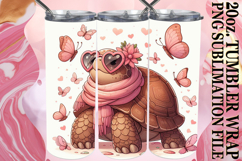 Whimsical views 20oz tumbler wrap, Turtle Product Image 1