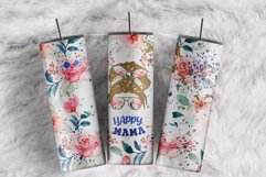 Happy Mama Tumbler Watercolor Roses 20oz tumbler designs Product Image 1
