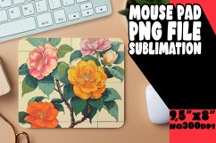 Exquisite Blossom Sublimation Mouse Pad Design PNG Product Image 1