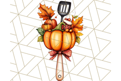 Fall Cottagecore Kitchen Clipart, Cozy Autumn Kitchen PNG Product Image 3
