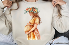 Mothers Day Pregnant Sublimation PNG Product Image 1