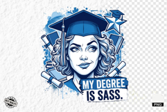 Graduation Funny Girl PNG - Graduation PNG Sublimation Product Image 1
