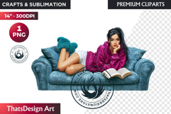 Cosy Winter Girl Clipart, Fashion Girl PNG, christmas Product Image 1