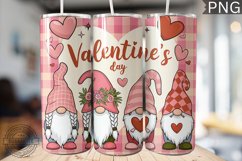 Valentine&#039;s Day Gnome Tumbler Wrap - High Quality 300 Dpi Product Image 1