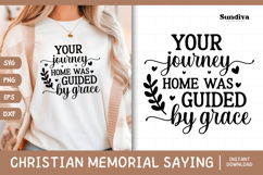 Christian Memorial Quote SVG | Guided By Grace Product Image 1