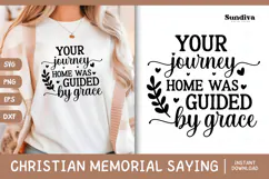 Christian Memorial Quote SVG | Guided By Grace Product Image 1