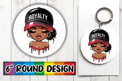 Sweet Circle Coasters Design PNG, Black Woman Product Image 1