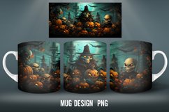 Pumpkin Halloween Mug Wrap Sublimation Designs | Coffee Mug Product Image 3