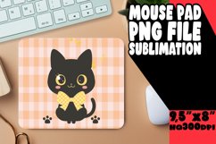 Watercolor Kitten Mouse Pad Design PNG Product Image 1