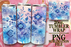 Vibrant dreams 20oz tumbler wrap, Watercolor Pattern Product Image 1