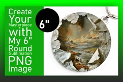 Autumn Wonderland 3D Circle Keychain PNG Art Product Image 1