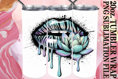 Radiant Adventures 20oz tumbler wrap, Dripping Lips Product Image 1