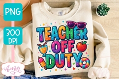 Teacher off duty T-shirt sublimation design for vacation Product Image 1