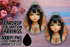 Vibrant Teardrop Earrings Design Art , Fairy Product Image 1