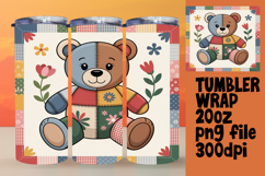 RICH 20oz Tumbler Template for Gifts , Cute Bear Product Image 1