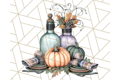 Fall Market Stall Clipart PNG, Rustic Autumn Clip Art Product Image 3