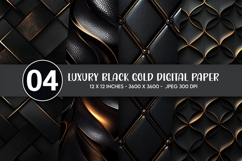 Luxury Black Gold Digital Paper Product Image 1