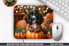 Halloween Dog Mouse Pad Sublimation, Halloween Mouse Pad PNG Product Image 1