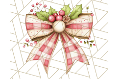 Muted Cozy Christmas Bows PNG Clipart, Winter Holiday Png Product Image 3