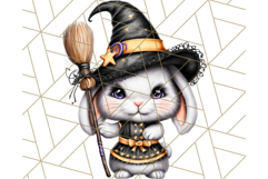 Halloween Bunny Clipart, Cute Bunnies in Costumes PNG Product Image 3