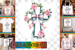 LUMINOUS TSHIRT Designs Magic, Flower Cross Product Image 1