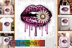 Joyful TOTE BAG Sublimation PNG, Dripping Lips Product Image 1
