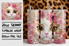 Whimsical 3D Feline Elegance: Glossy Tumbler Charm Product Image 1