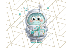 Alien Christmas Clipart, Cute Outer Space Holiday PNG Product Image 3