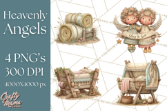 Heavenly Angel Clipart and Clip Art for Christian Christmas Product Image 1