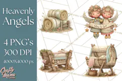 Heavenly Angel Clipart and Clip Art for Christian Christmas Product Image 1