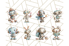 Robot Clipart, Soft Realistic Full Body Robot PNG Images Product Image 3