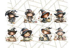 Spooky Little Witches Halloween Clipart PNG Product Image 3