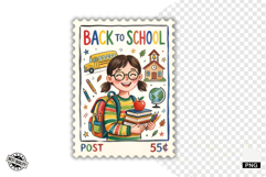 School Postage Stamps Clipart Product Image 1