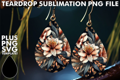 Dazzling Teardrop Earrings Art PNG, Leopard Prints Product Image 1