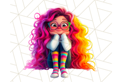 Teen Girl Clipart PNG, Fun Character Illustration Product Image 3