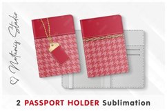 2 Trendy Fashion patterns - Passport Holder sublimation. Product Image 1