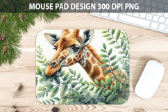 Watercolor Giraffe Mouse pad Sublimation - Animal PNG Design Product Image 1