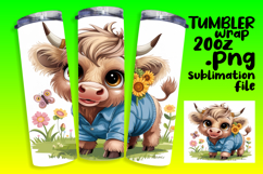CHARMING 20oz Tumbler Template , Cute Cow Product Image 1