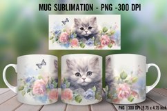 Cat Mug Wrap Sublimation Designs I 11oz Mug Sublimation Product Image 1