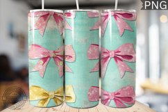 Spring Fling Bow Tumbler Wrap -High Quality 300 Dpi Product Image 1