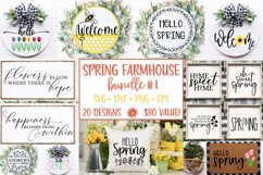 Spring Farmhouse Sign Bundle | Spring Sign Designs Product Image 1