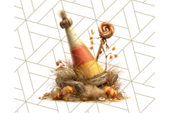 Autumn Circus Clipart Carnival Tent Fall PNG, Vintage Circus Product Image 3