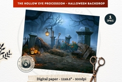 Gothic Halloween background - Hollow Eve Procession Backdrop Product Image 1