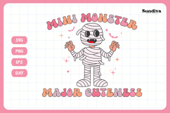 Funny Halloween Toddler Shirt Quote SVG | Mini Monster Product Image 3