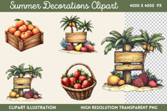 Summer Decorations Clipart PNG Product Image 1