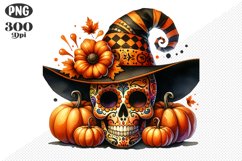 Halloween Skull Sublimation - Clipart PNG Design Product Image 1